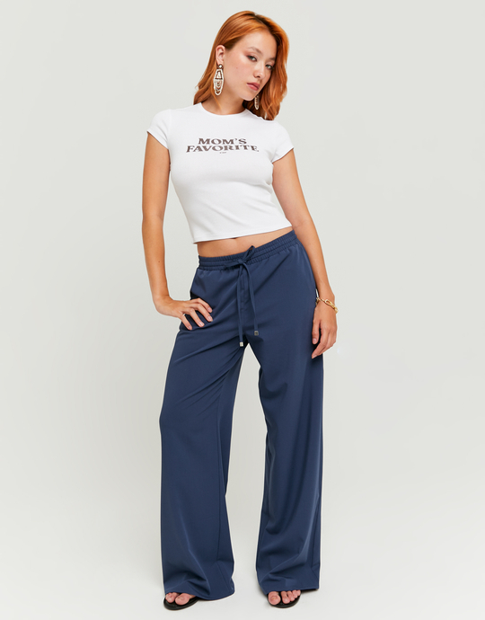 Wide Leg Mid Waist Jogger | TALLY WEiJL