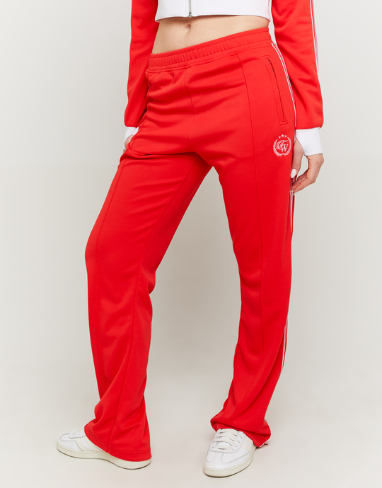 Rote gerade Jogginghose mit seitlichen Streifen | TALLY WEiJL