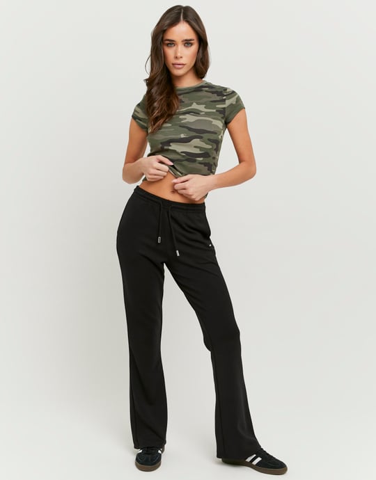 Schwarze Flared Jogginghose | TALLY WEiJL