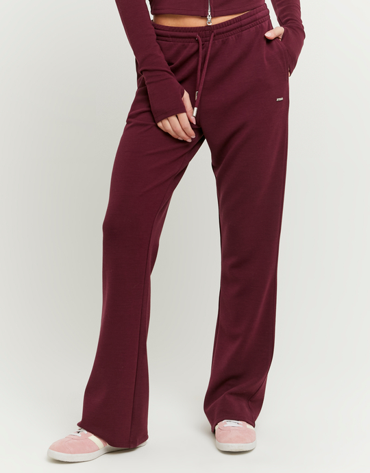 Burgundy Flare Jogger | TALLY WEiJL