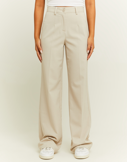 Beige gerade Tailoring-Hose | TALLY WEiJL