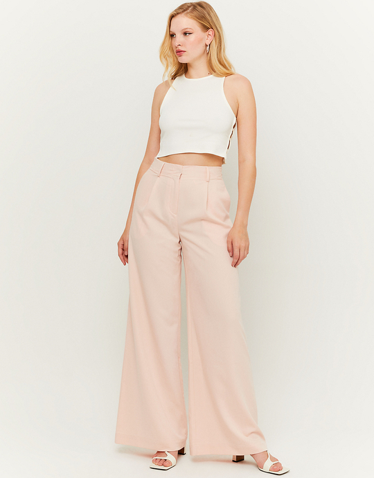 Pink Wide Leg Trousers | TALLY WEiJL