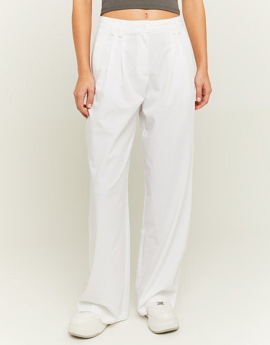 Weiße High Waist lockere Hose | TALLY WEiJL
