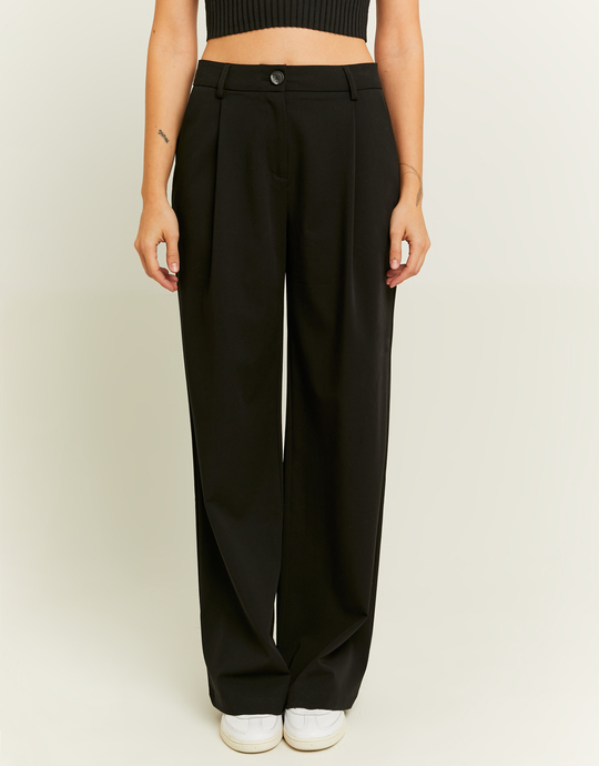Black Wide Leg Trousers | TALLY WEiJL