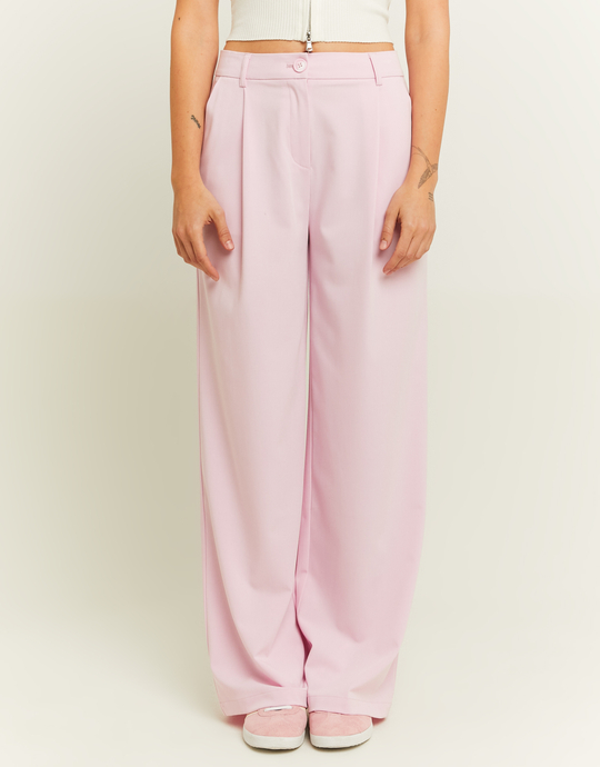 Pink Wide Leg Trousers | TALLY WEiJL