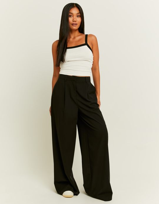 Pantaloni Wide Leg Tailoring Neri | TALLY WEiJL