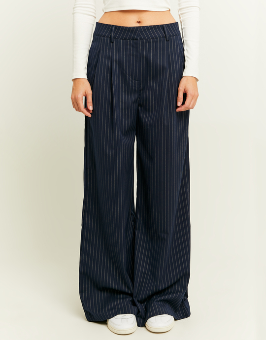 Pantaloni Wide Leg Gessati | TALLY WEiJL