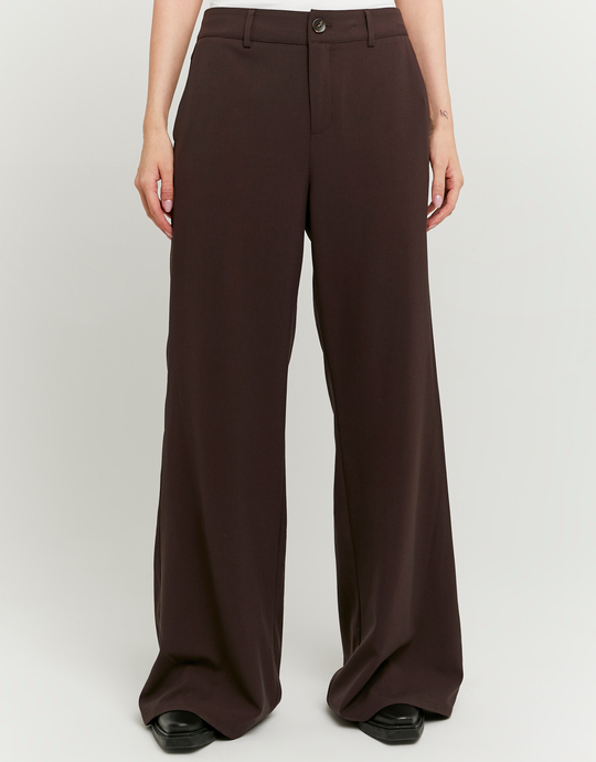 Brown Wide Leg Trousers | TALLY WEiJL