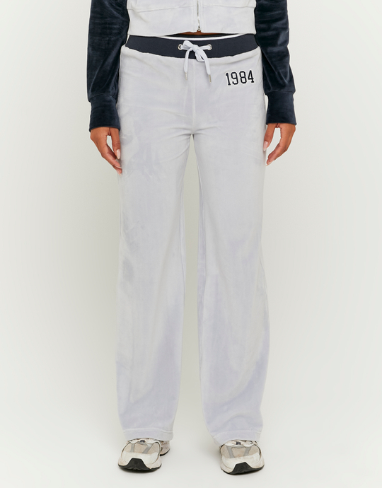Pantalon De Jogging En Velours Bleu | TALLY WEiJL