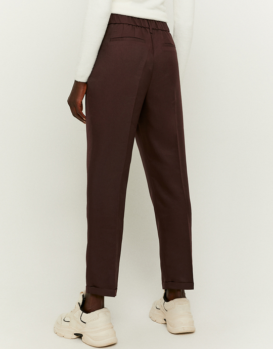 Pantalon Droit Taille Haute Brun | TALLY WEiJL