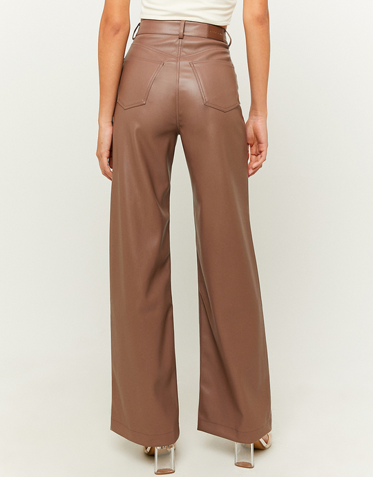 Braune High Waist Wide Leg Hose | TALLY WEiJL