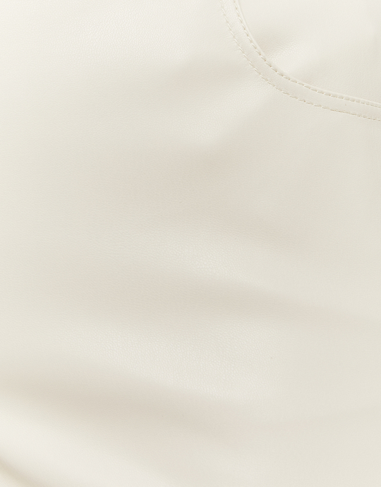 Pantalon Large Taille Haute Beige | TALLY WEiJL