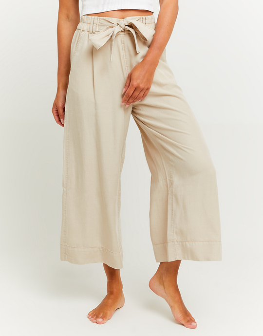 Pantalon Léger Beige avec Taille Élastique | TALLY WEiJL
