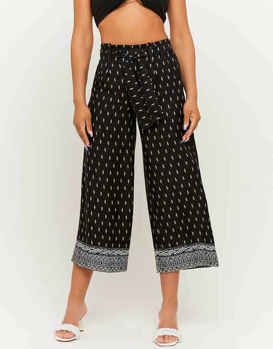 Pantaloni Culotte A Vita Alta Di Lino | TALLY WEiJL