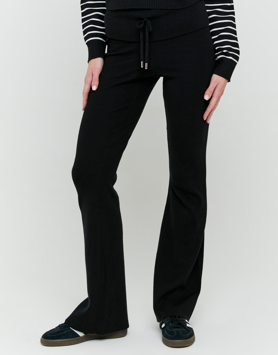 Black Knit Trousers | TALLY WEiJL
