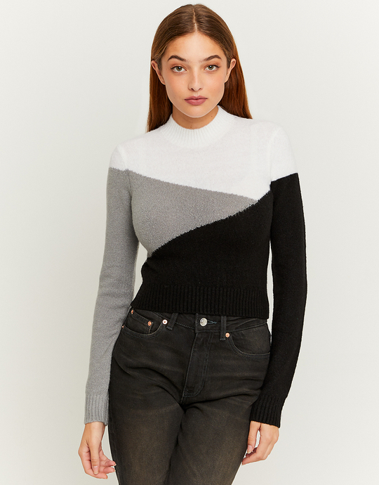 Colorblock Cropped Pullover | TALLY WEiJL