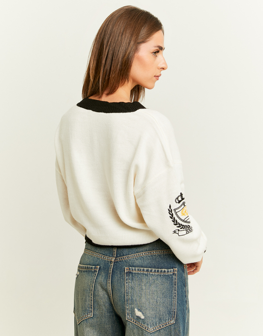 Varsity Style White Jumper | TALLY WEiJL