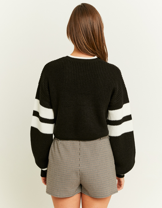 Schwarzer Pulli im Varsity-Stil | TALLY WEiJL