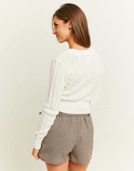 Maglione Bianco con Colletto Polo | TALLY WEiJL