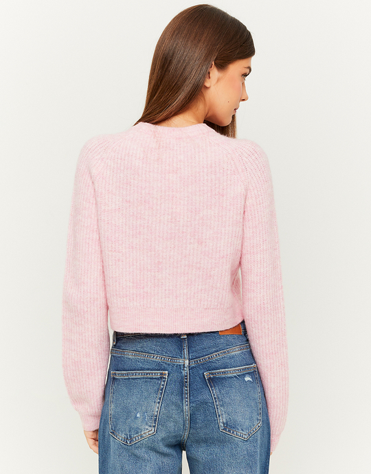 Pink Mélange Knit Jumper | TALLY WEiJL