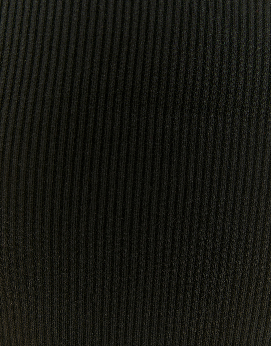 Μαύρο πλεκτό Crop top | TALLY WEiJL