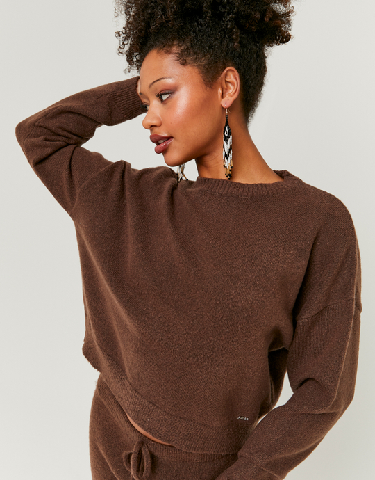 Brown Knited Jumper | TALLY WEiJL