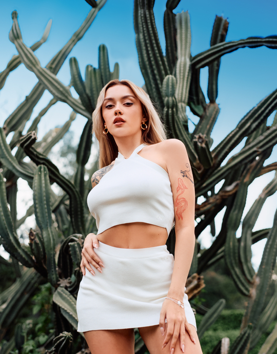 Πλεκτό Top Λευκό | TALLY WEiJL