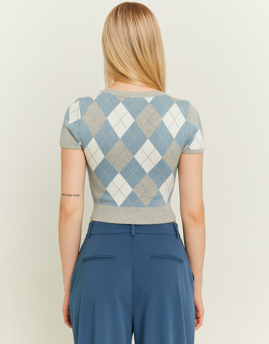 Pull Court en Maille à Carreaux | TALLY WEiJL