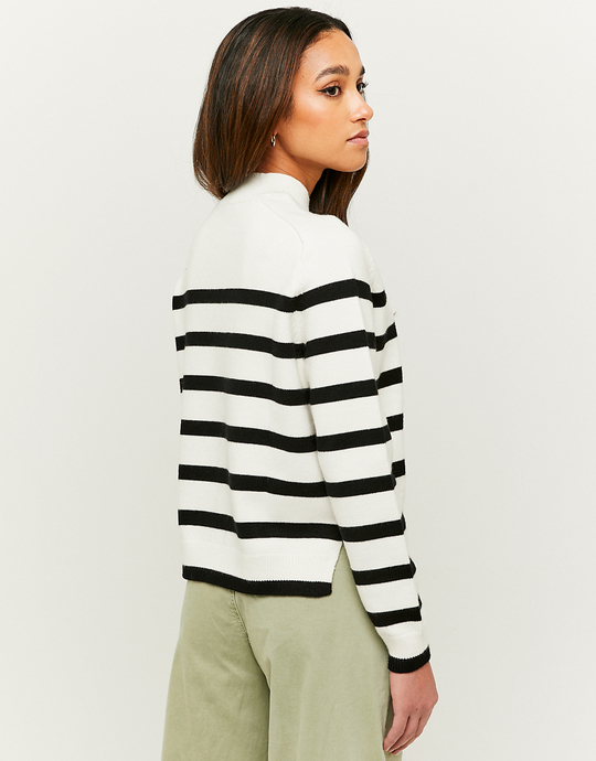 Cropped Turtle Neck Striped Jumper | TALLY WEiJL