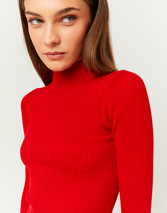 Roter fitted Strickpullover | TALLY WEiJL