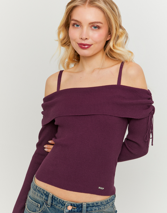 Burgundy Jumper | TALLY WEiJL