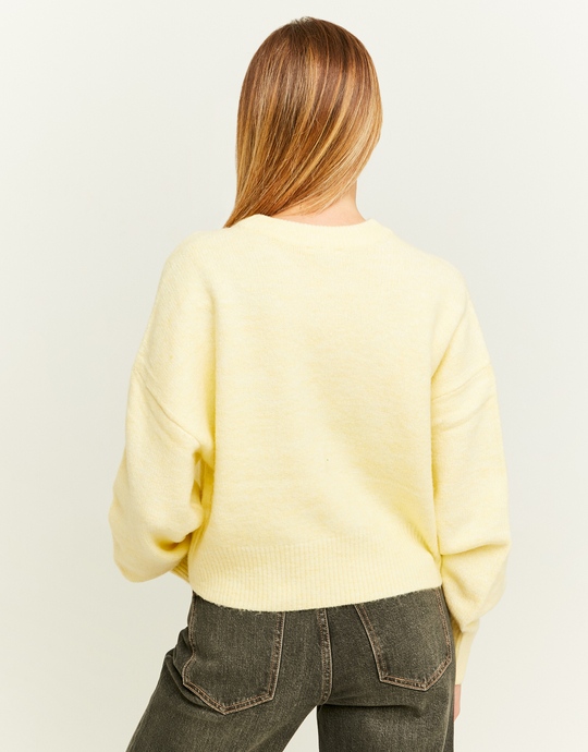 Yellow Cropped Basic Jumper | TALLY WEiJL