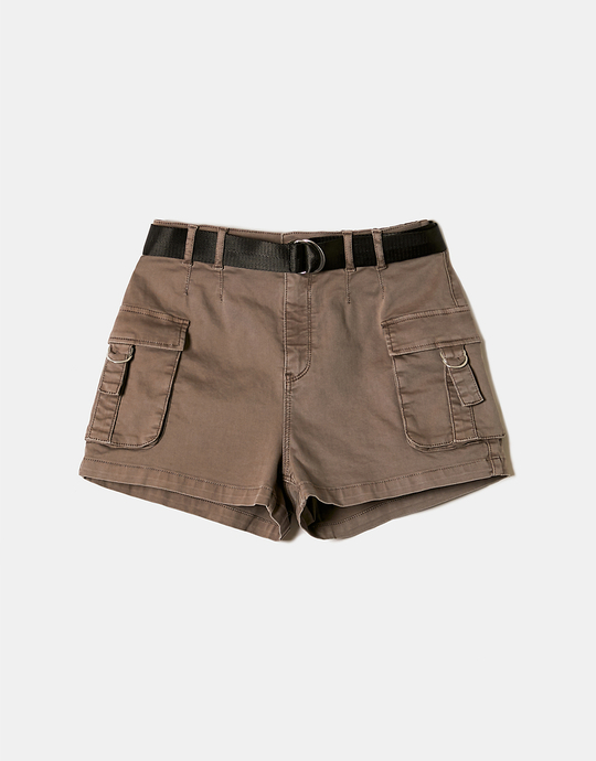 Σορτς High Waist Cargo Καφέ | TALLY WEiJL