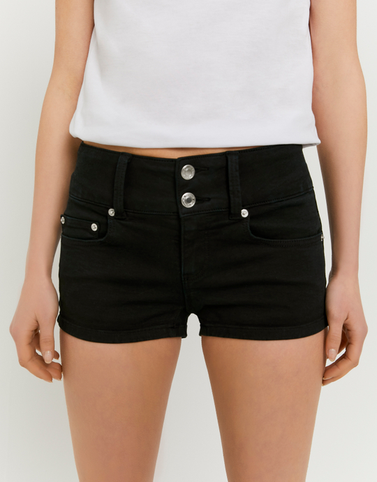 Black Low Waist Shorts | TALLY WEiJL