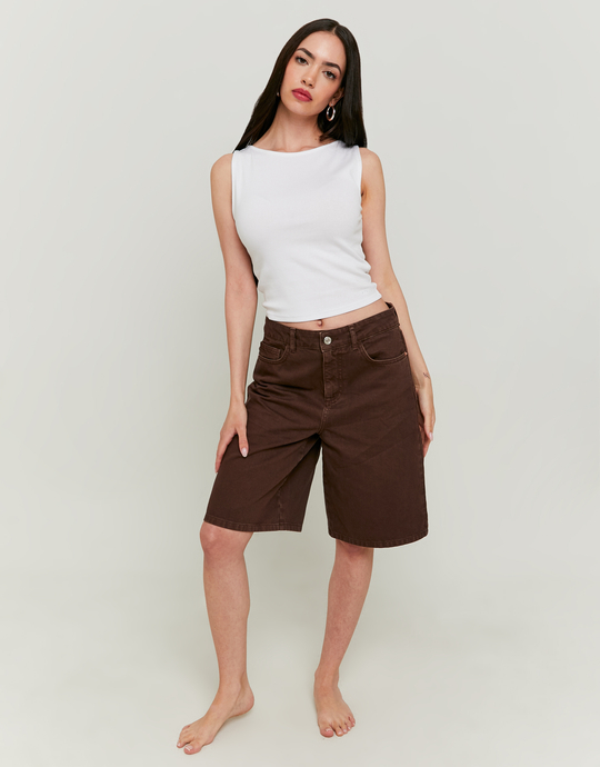 High Waist Wide Bermuda Shorts | TALLY WEiJL