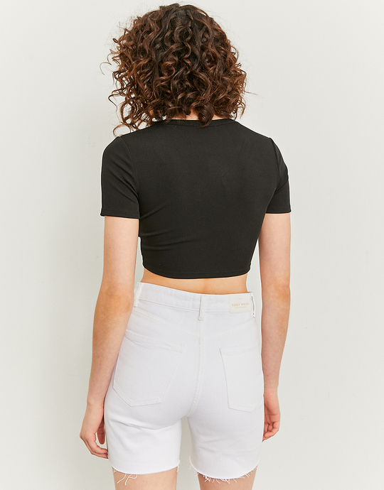 High Waist Denim Bermuda Shorts | TALLY WEiJL