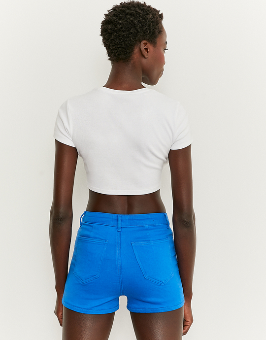 Blue  High Waist Basic Shorts | TALLY WEiJL