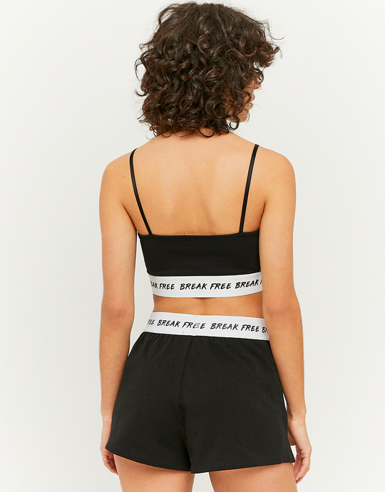 Μαύρο Printed Ψηλόμεσο Shorts | TALLY WEiJL