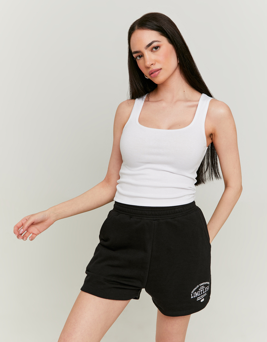 Short de Sport Noir Imprimé | TALLY WEiJL