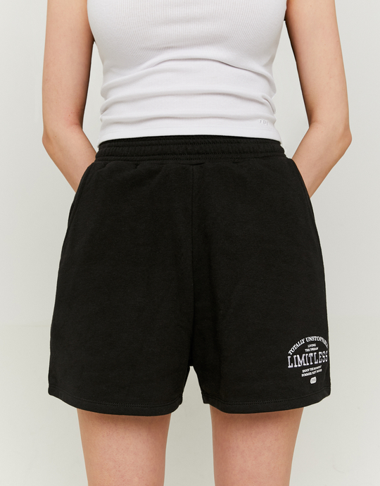 Short de Sport Noir Imprimé | TALLY WEiJL