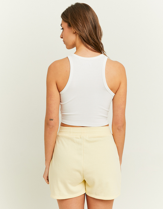 Yellow Printed Sweat Shorts | TALLY WEiJL