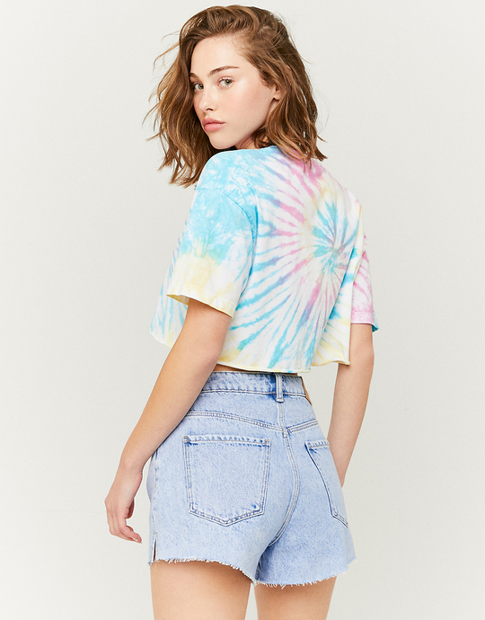 Shorts di Jeans Strappati a Vita Alta  | TALLY WEiJL