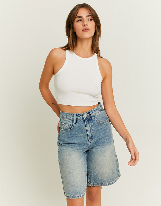 High Waist Wide Bermuda Shorts | TALLY WEiJL