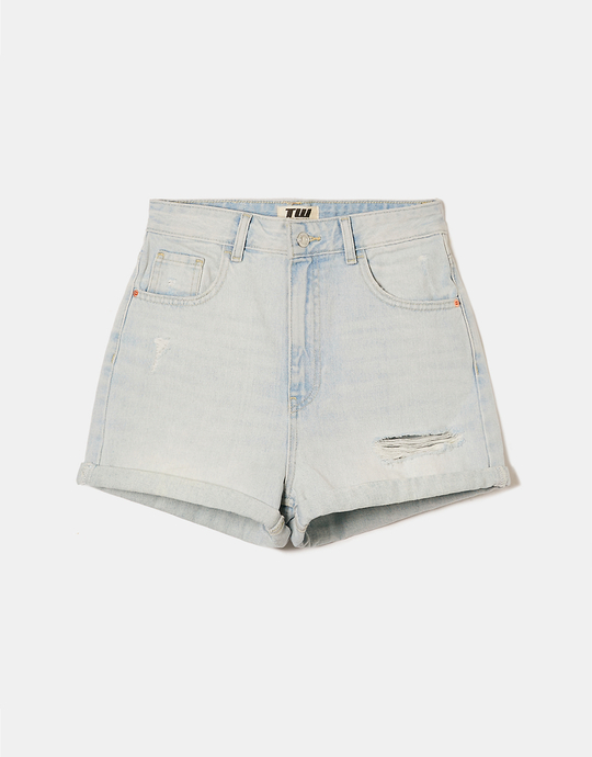 Shorts Mom In Denim A Vita Alta | TALLY WEiJL