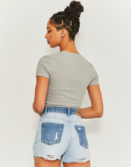 Shorts Mom Con Strappi A Vita Alta | TALLY WEiJL