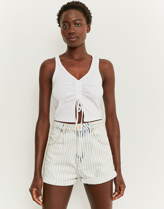 Short Court Taille Haute Bleu | TALLY WEiJL