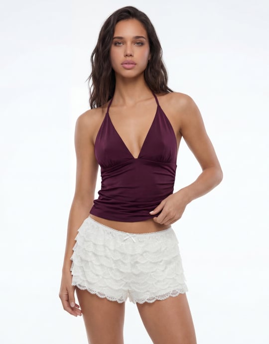 Short Mini en Dentelle Blanc | TALLY WEiJL