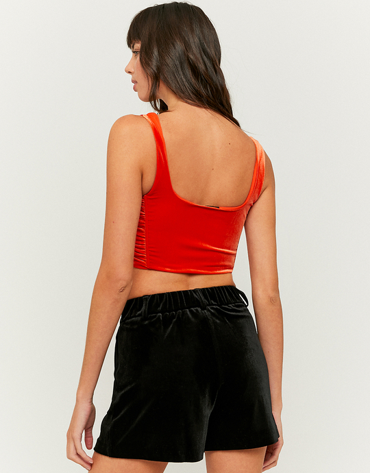 Schwarze Mini Shorts aus Samt | TALLY WEiJL