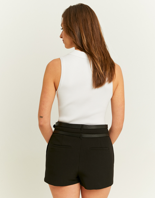 Black Shorts with Double Belts | TALLY WEiJL