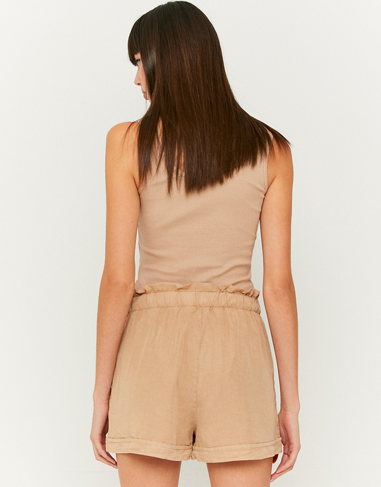 Beżowe luźne szorty z regularnym stanem | TALLY WEiJL